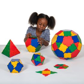   Set educativ de construcție cu forme geometrice, 164 piese – Original Polydron