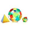 Set educativ translucid de construcție 2D și 3D, 164 piese – Original Crystal Polydron