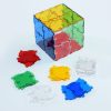 Set educativ translucid de construcție 2D și 3D, 164 piese – Original Crystal Polydron