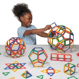   Set educativ de construcție geometrică cu piese tip cadru, 280 piese – Original Polydron Frameworks