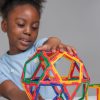 Set educativ de construcție geometrică cu piese tip cadru, 280 piese – Original Polydron Frameworks