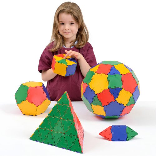 Set educativ de construcție cu forme geometrice, 164 piese – Original Polydron