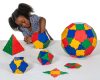 Set educativ de construcție cu forme geometrice, 164 piese – Original Polydron