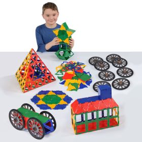   Set educativ complet de construcție 2D și 3D cu roți, 456 piese – Original Polydron