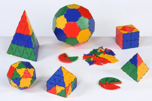 Set educativ de geometrie pentru școală, 268 piese – Original Polydron