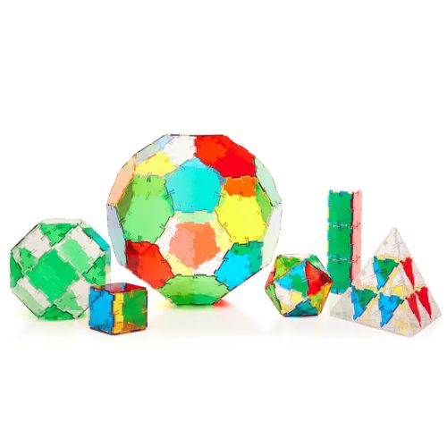 Set educativ translucid de construcție pentru clasă, 184 piese – Original Crystal Polydron