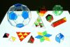 Set educativ translucid de construcție pentru clasă, 184 piese – Original Crystal Polydron