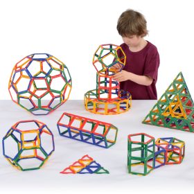   Set educativ de construcție geometrică pentru clasă, 310 piese – Original Polydron Frameworks
