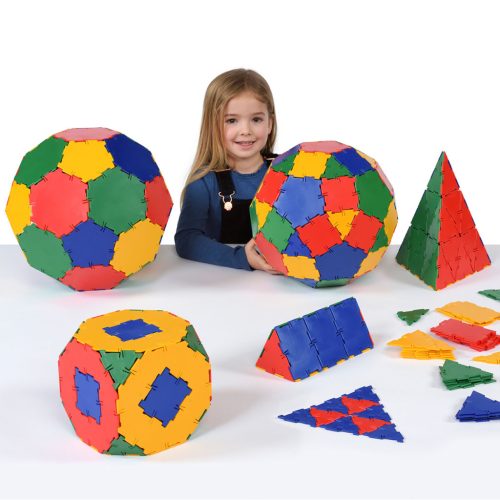Set educativ de matematică și geometrie pentru școala primară, 414 piese – Original Polydron