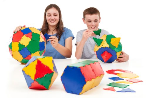 Set educativ de matematică și geometrie pentru școala primară, 414 piese – Original Polydron