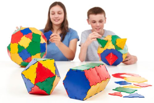 Set educativ de matematică și geometrie pentru școala primară, 414 piese – Original Polydron
