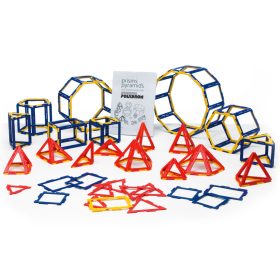   Set educativ pentru construirea prismelor și piramidelor, 121 piese – Original Polydron Frameworks