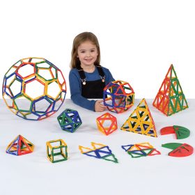   Set educativ de geometrie cu piese tip cadru, 268 piese – Original Polydron Frameworks