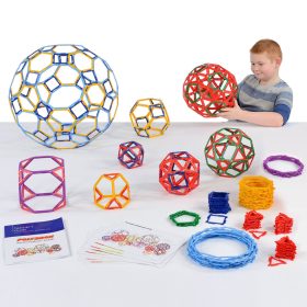   Set educativ pentru clasă cu solide arhimedice, 452 piese – Original Polydron Frameworks