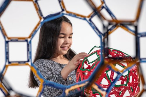 Set educativ pentru construirea solidelor arhimedice, 160 piese – Original Polydron Frameworks