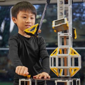   Set educativ de inginerie cu roți dințate și mecanisme, 110 piese – Original Polydron Engineer