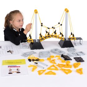   Set educativ pentru construirea podurilor, 134 piese – Original Polydron Bridges