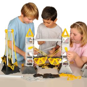   Set educativ pentru clasă pentru construirea podurilor, 322 piese – Original Polydron Bridges