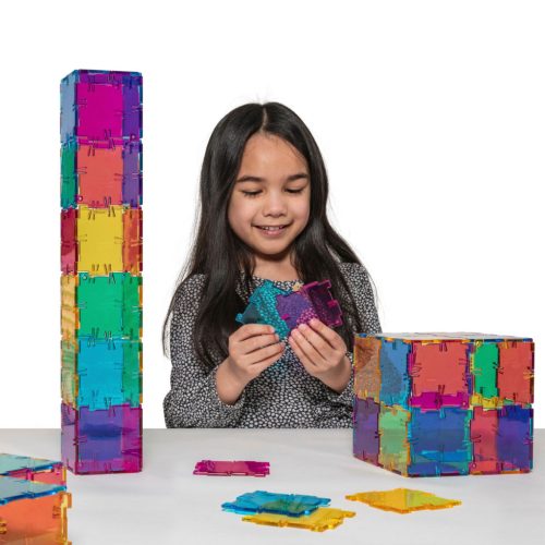 Set educativ translucid pentru amestecarea culorilor, 96 piese – Original Crystal Polydron CMY