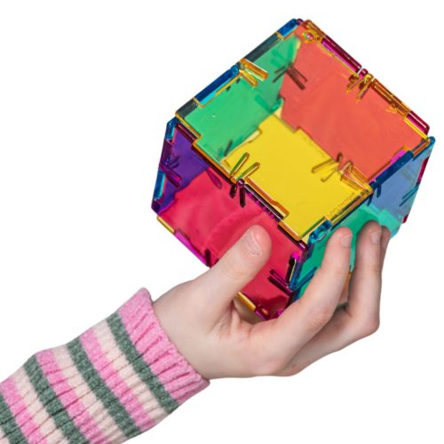 Set educativ translucid pentru amestecarea culorilor, 96 piese – Original Crystal Polydron CMY
