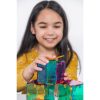 Set educativ translucid pentru amestecarea culorilor, 96 piese – Original Crystal Polydron CMY