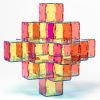 Set educativ translucid pentru amestecarea culorilor, 96 piese – Original Crystal Polydron CMY