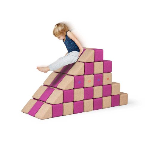 Set de cuburi magnetice moi JollyHeap Basic – 100 piese