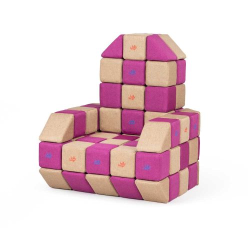 Set de cuburi magnetice moi JollyHeap Basic – 100 piese