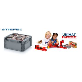   Set de scule educative UNIMAT 4-în-1 pentru copii 8+: traforaj, strung, șlefuitor și mini-bormașină
