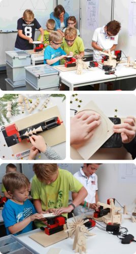 Set de scule educative UNIMAT 4-în-1 pentru copii 8+: traforaj, strung, șlefuitor și mini-bormașină