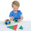 Set educativ de construcție magnetică 2D și 3D, 32 piese – Magnetic Polydron