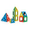 Set educativ de construcție magnetică 2D și 3D, 32 piese – Magnetic Polydron