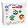 Set educativ de construcție magnetică 2D și 3D, 32 piese – Magnetic Polydron