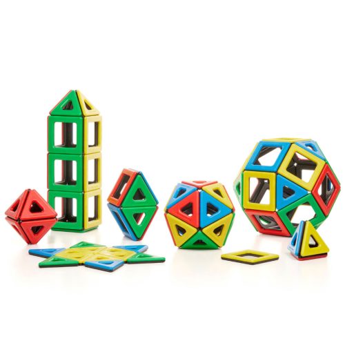 Set educativ de construcție magnetică pentru grupă, 96 piese – Magnetic Polydron