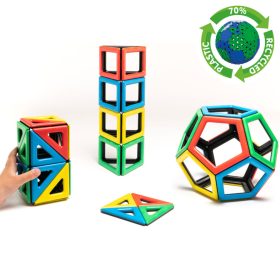   Set de extensie magnetic cu forme geometrice, 48 piese – Magnetic Polydron