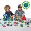 Set educativ complet de construcție magnetică pentru grupă, 184 piese – Magnetic Polydron