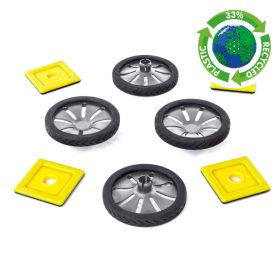   Set de extensie cu roți pentru construcții magnetice, 8 piese – Magnetic Polydron
