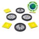 Set de extensie cu roți pentru construcții magnetice, 8 piese – Magnetic Polydron