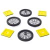 Set de extensie cu roți pentru construcții magnetice, 8 piese – Magnetic Polydron