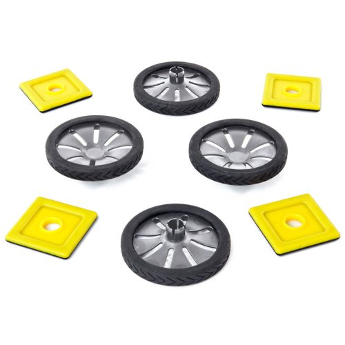 Set de extensie cu roți pentru construcții magnetice, 8 piese – Magnetic Polydron