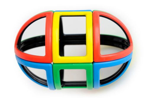 Set educativ de construcție magnetică cu forme 3D, 36 piese – Magnetic Polydron Sphera