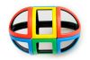 Set educativ de construcție magnetică cu forme 3D pentru grupă, 72 piese – Magnetic Polydron Sphera