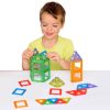 Set magnetic translucid de construcție 2D și 3D, 64 piese – Magnetic Polydron