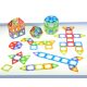 Set magnetic translucid de construcție pentru grupă, 128 piese – Magnetic Polydron