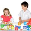 Set magnetic translucid de construcție pentru grupă, 128 piese – Magnetic Polydron