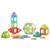 Set magnetic translucid de construcție 2D și 3D, 64 piese – Magnetic Polydron