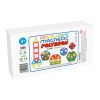 Set magnetic translucid de construcție 2D și 3D, 64 piese – Magnetic Polydron