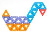 Set magnetic translucid de construcție 2D și 3D, 64 piese – Magnetic Polydron