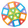 Set magnetic translucid de construcție 2D și 3D, 64 piese – Magnetic Polydron