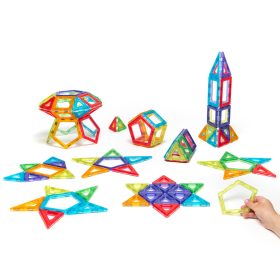   Set magnetic translucid de explorare geometrică, 100 piese – Magnetic Polydron
